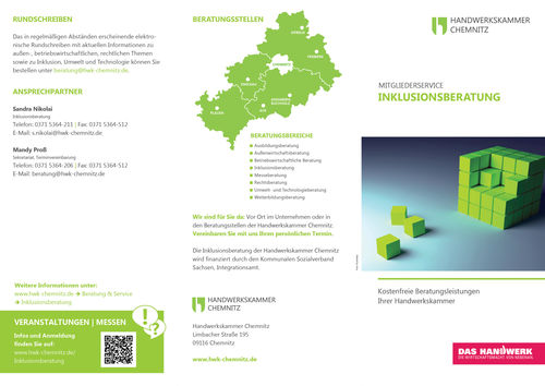 Inklusionsberatung Flyer Ansicht Cover