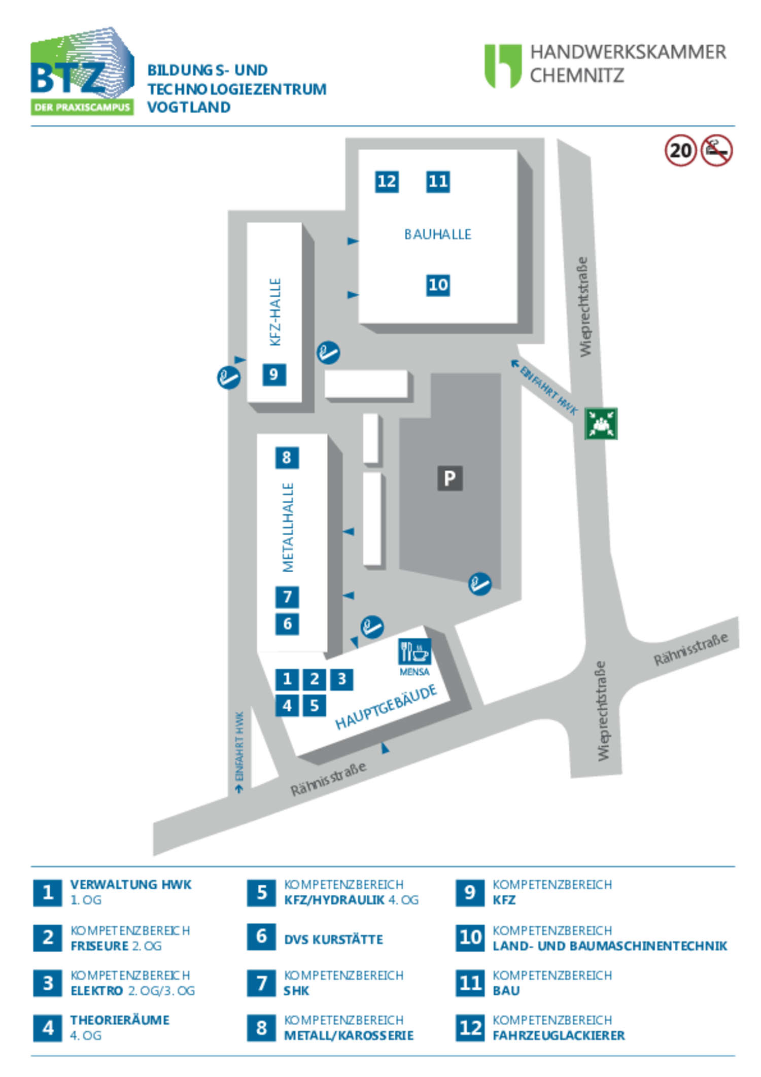 Lageplan BTZ Vogtland