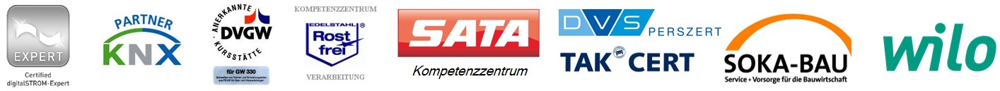 Partnerlogos Die Handwerkskammer Chemnitz ist Partner und zertifizierte Ausbildungs- und Kursstätte in vielen Bereichen. Das Bild zeigt die Logos der einzelnen Partner.