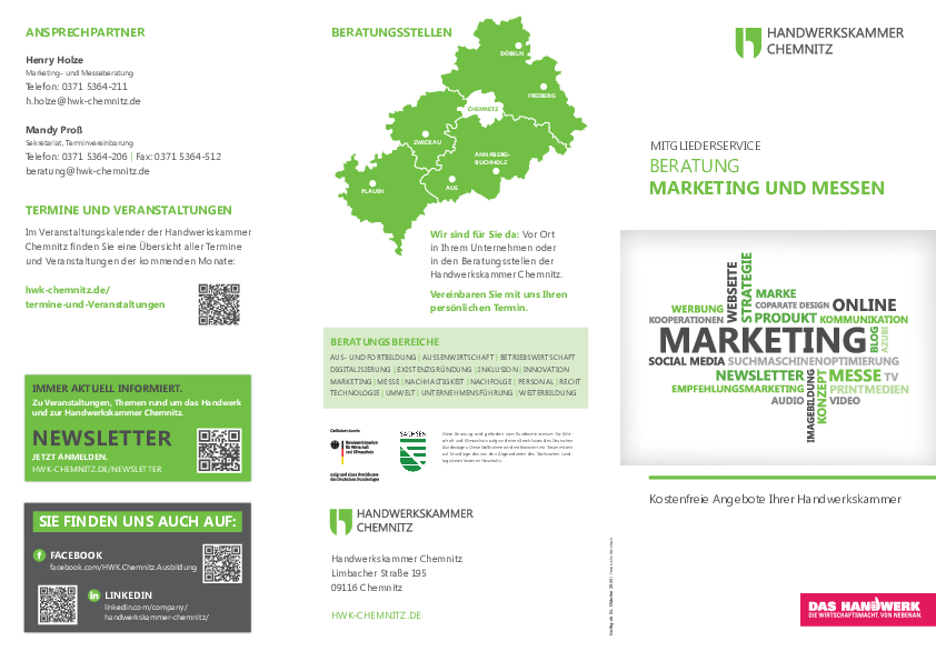 Flyer Marketing- und Messeberatung